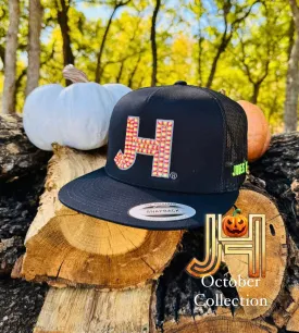 2023 October Collection Jobes Cap-  All Black 3D Pumpkin