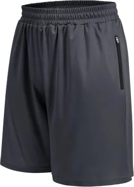 Basketball Gym Mens Shorts with Zipper Pockets - Quick Dry Lightweight Athletic Workout Running Casual Shorts for Men