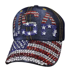 Denim USA Bling Ball Cap Hat