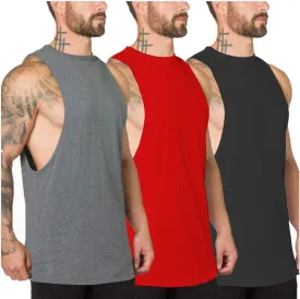 Muscle Killer Men's Muscle Cut Off Gym Workout Stringer Tank Tops Bodybuilding Fitness T-Shirts 1/2/3 Pack