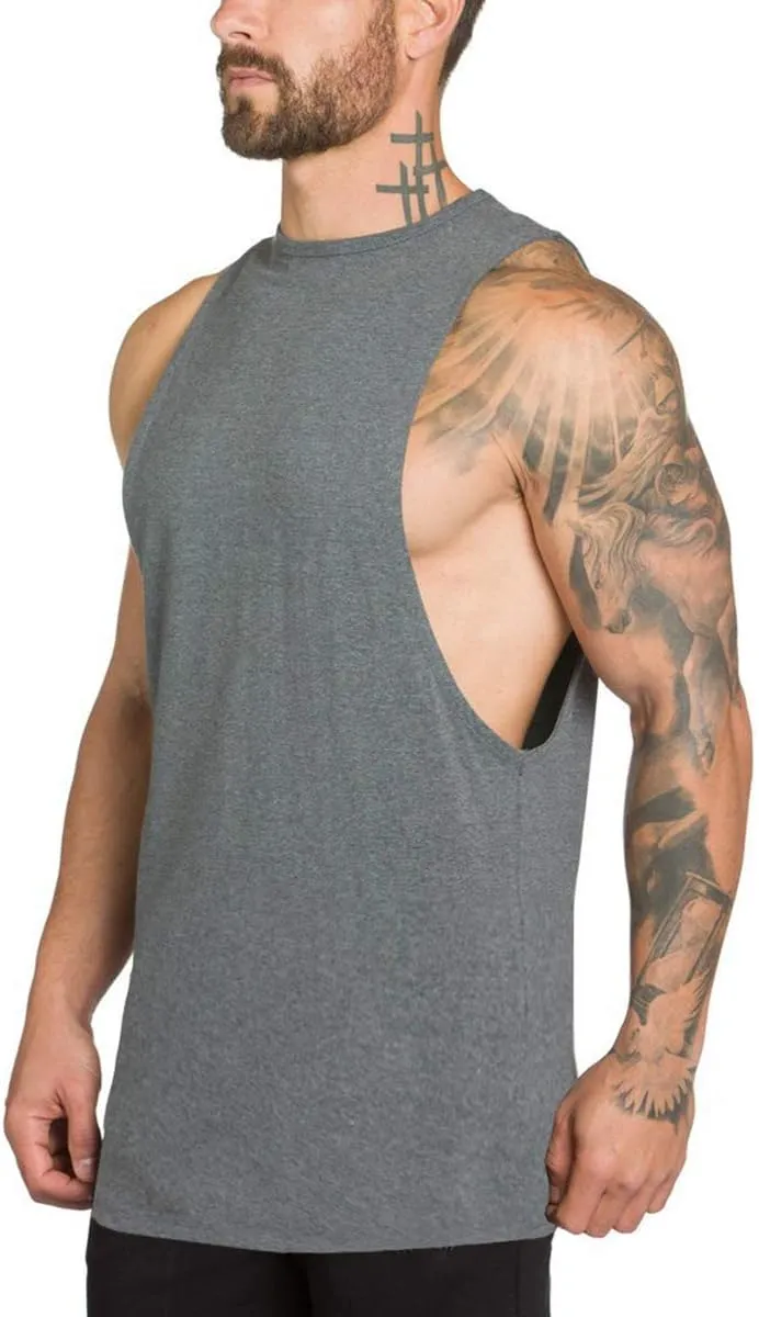 Muscle Killer Men's Muscle Cut Off Gym Workout Stringer Tank Tops Bodybuilding Fitness T-Shirts 1/2/3 Pack