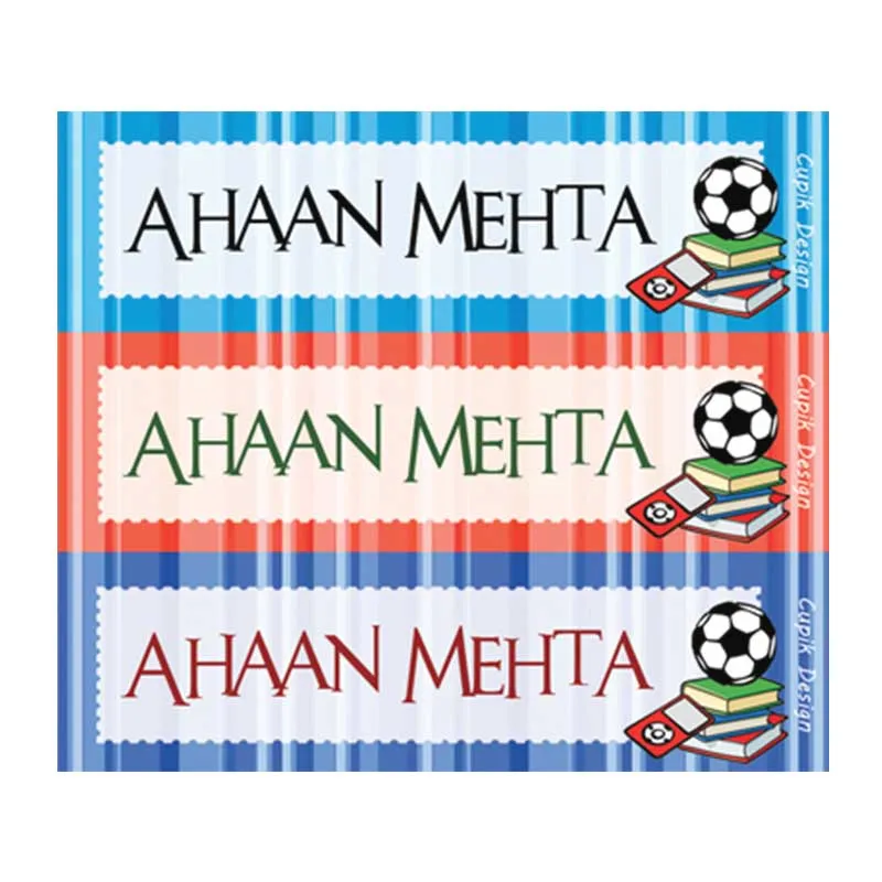 Personalised Boys life Waterproof Stickers - Rectangular