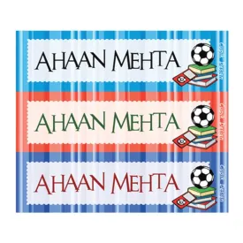 Personalised Boys life Waterproof Stickers - Rectangular