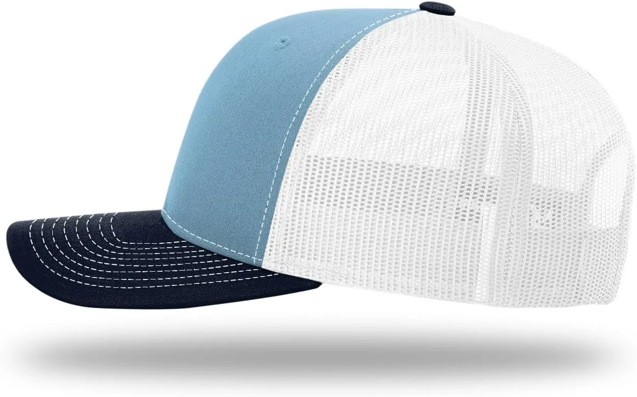 Richardson 112 Trucker Hat - Premium Blank Baseball Cap, Adjustable Snapback Hat - Structured Six Panel Richardson Blank Hats