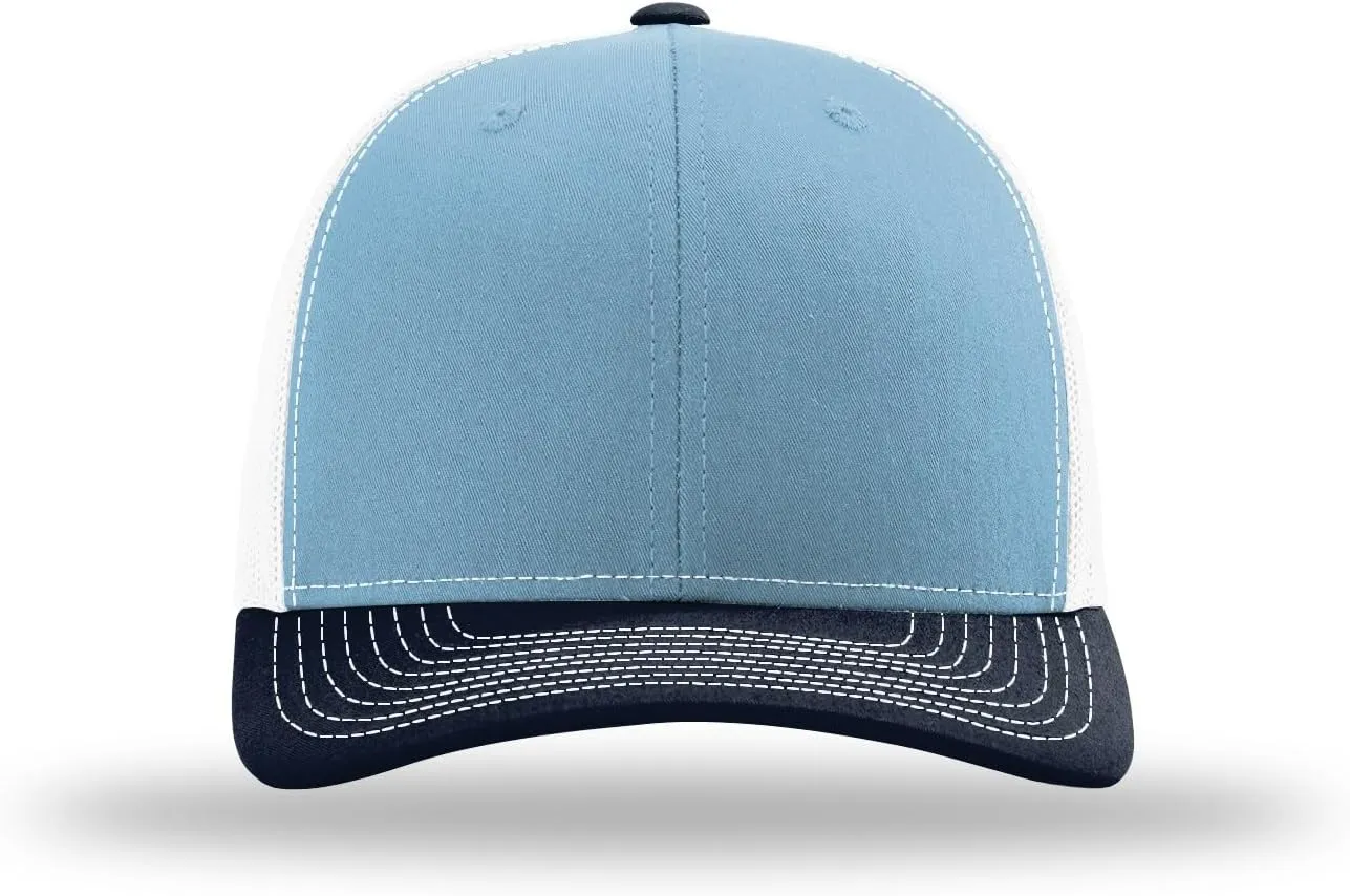 Richardson 112 Trucker Hat - Premium Blank Baseball Cap, Adjustable Snapback Hat - Structured Six Panel Richardson Blank Hats