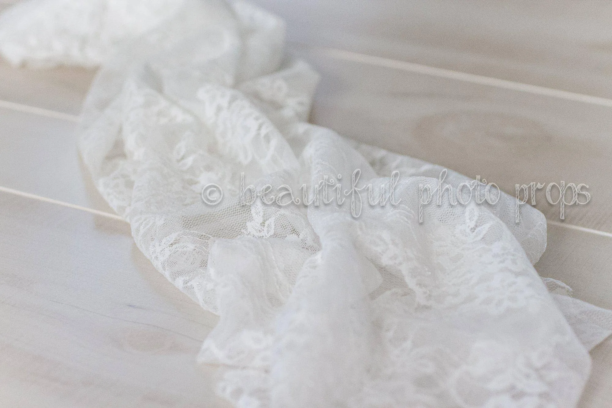 Stretch Lace Wrap Cream Tones   Baby