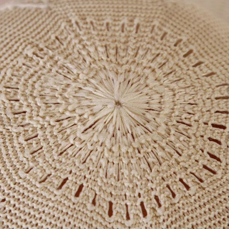 Summer Girls Sun Hats Wide Brim Bowknot Straw Hat with Ribbon
