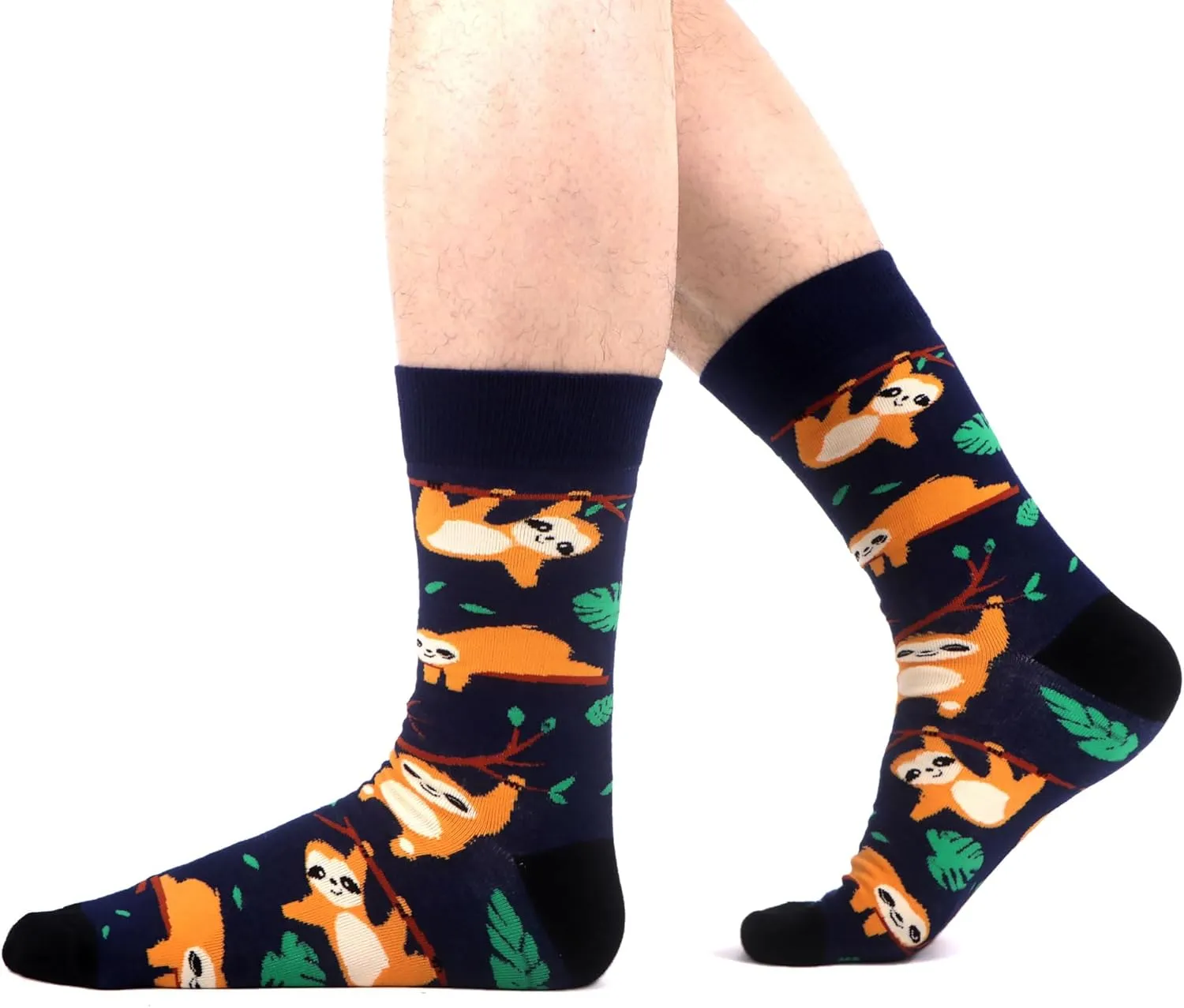 WeciBor Men's Dress Funny Crazy Colorful Novelty Combed Cotton Crew Socks 12 Pack - Size 7-10/10-13/13-15